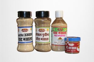 IndianDadi Special Masala Combo – Pudina Jeera, Kali Mirch Ajwain Chat Masala, Multipurpose Chat Masala & Chai Masala